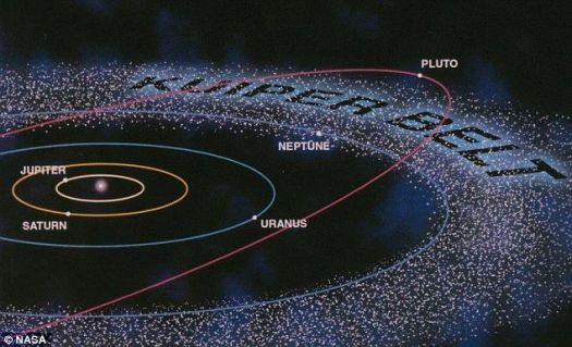 The reported Planet 9 inhabits the icy realm of the Kuiper Belt. (NASA)