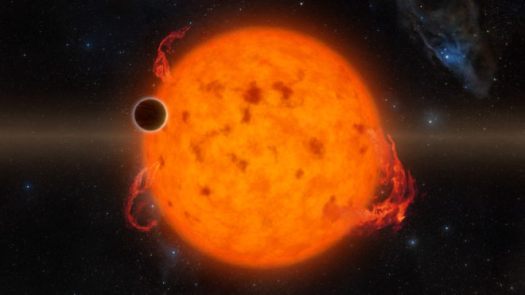 K2-33b, shown in this illustration, is one of the youngest exoplanets detected to date. It makes a complete orbit around its star in about five days. Credits: NASA/JPL-Caltech